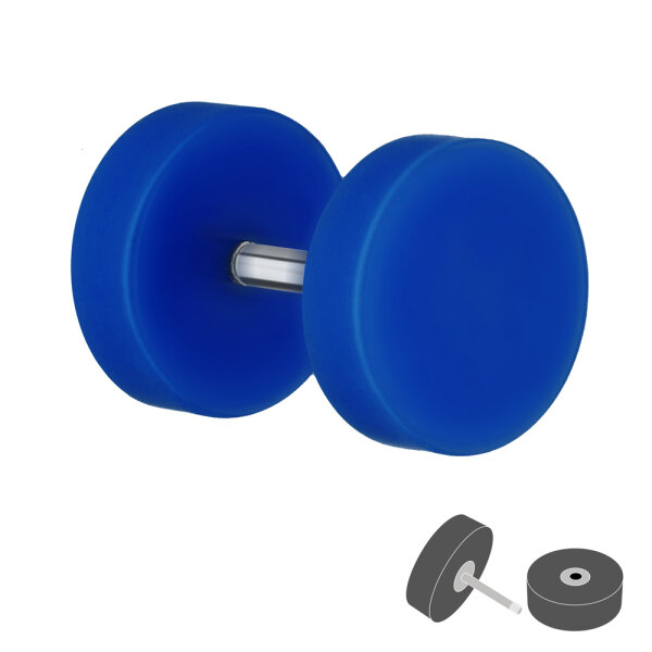 Piercing Fake Plug - Kunststoff - Blau