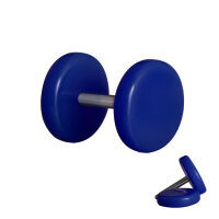 Piercing Fake Plug - Kunststoff - Blau