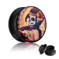 Picture Plug - Gewinde - La Catrina - Orange