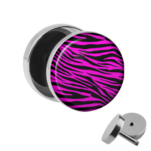 Motiv Fake Plug - Zebra - Pink