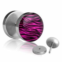 Motiv Fake Plug - Zebra - Pink