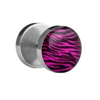 Motiv Fake Plug - Zebra - Pink