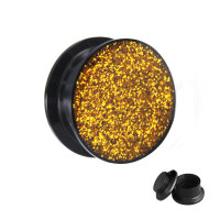 Ohr Plug - Glitter - Gold