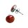 Sterling Silber Ohrstecker - Glitzer - Rot