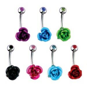 Piercing Banane - Kristall - Rose