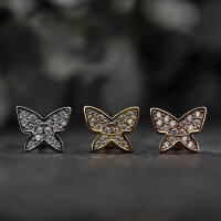 Piercing Labret - Schmetterling - Kristalle