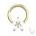 Segmentring-Clicker Piercing mit Opalith Blume