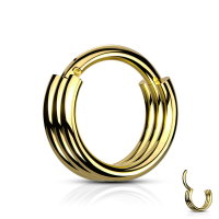 Segmentring-Clicker Piercing mit 3 Ringen