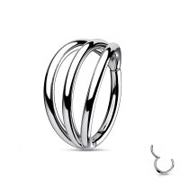 Titan Segmentring-Clicker Piercing mit 3 Ringen