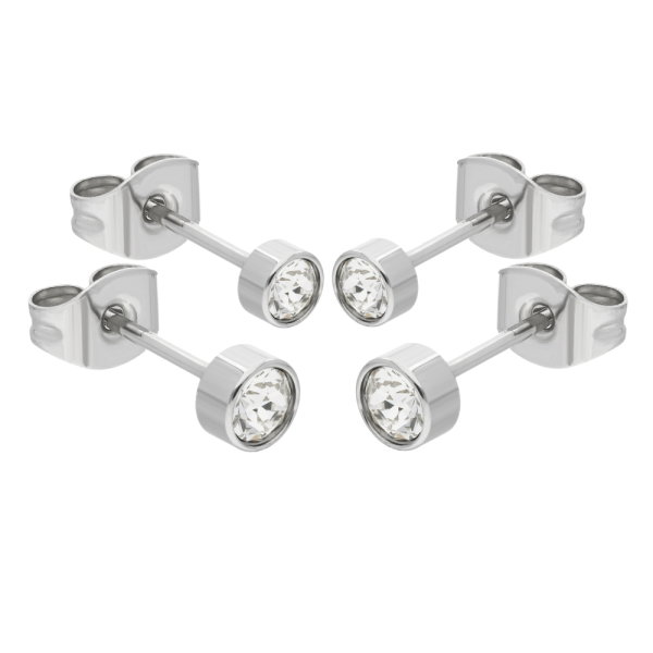 2 Paar Swarovski Kristall Ohrstecker-Set