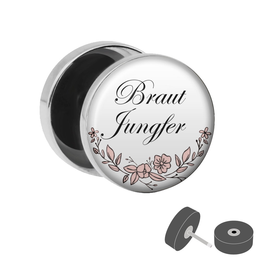 Holz Ohrstecker Mit Eule - Fake Plug Zum Schrauben Braun 8mm/10mm