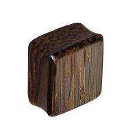 Holz Plug - Viereck - Palmen Holz - Dunkel