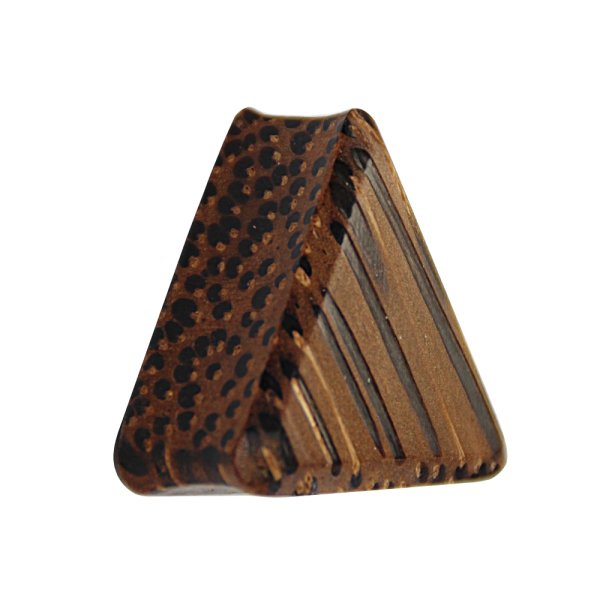 Holz Plug - Dreieck - Palmen Holz - Dunkel