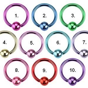 Piercing Klemmring - Bunt