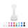 Labret Piercing aus Kunststoff 1,6 x 8 mm (Kugel: 4mm) klar / durchsichtig