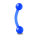 Piercing Banane Curved Barbell aus Kunststoff 1,6 x 12 mm (Kugeln: 4mm) blau
