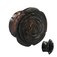 Holz Plug - Rose - Dunkelbraun