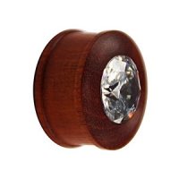 Holz Plug - Kristall - Braun