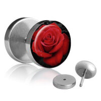 Motiv Fake Plug - Rote Rose