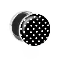 Motiv Fake Plug - Polka Dots - Schwarz