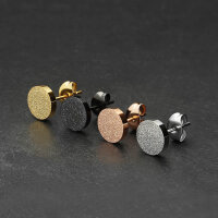 Max Palmer Runde Ohrstecker mit Platte in Diamant-Optik