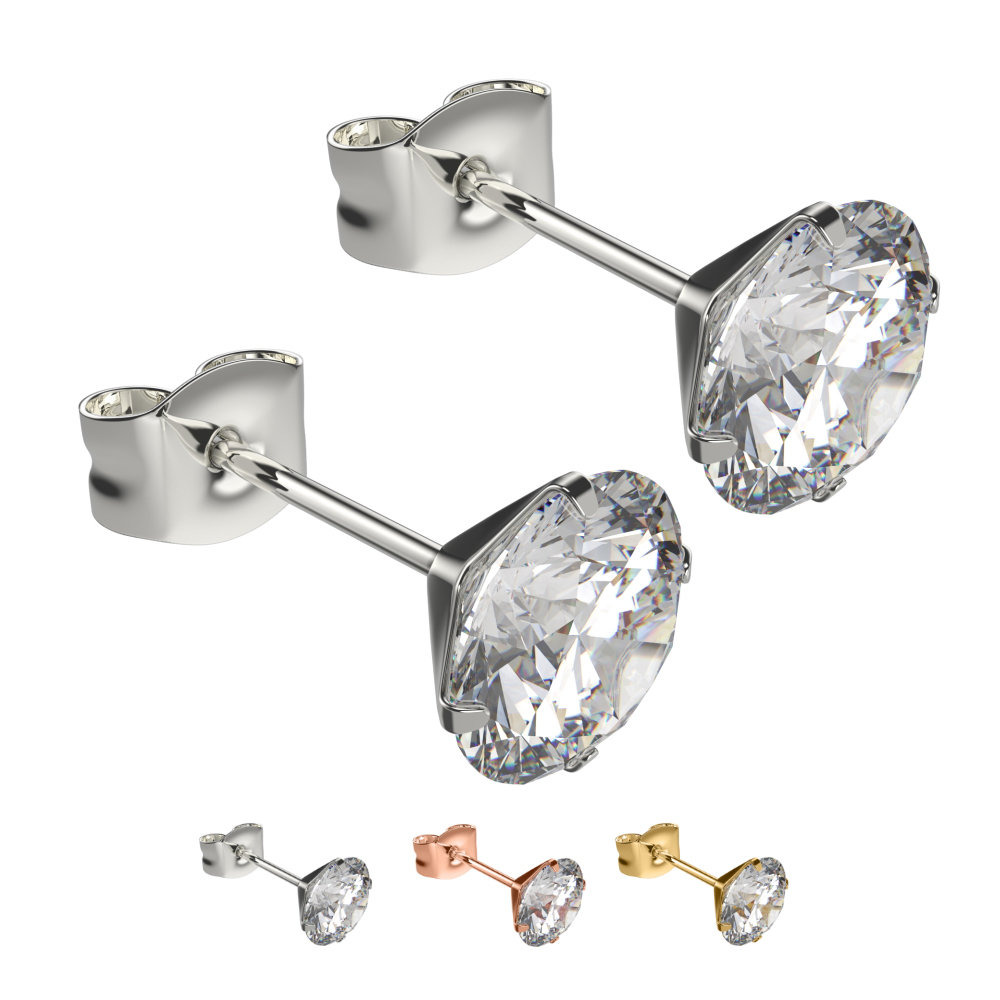 Max Palmer Kristall Ohrstecker - Echte Swarovski Steine In 5 Farben