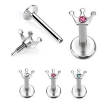 Piercing Labret - Silber - Krone