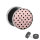 Silberner Fake Plug - Polka Dots Rosa - Motiv Ohrstecker