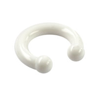 Piercing Hufeisen - Silikon - Weiß