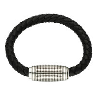 Geflochtenes Leder-Armband mit Magnetverschluss