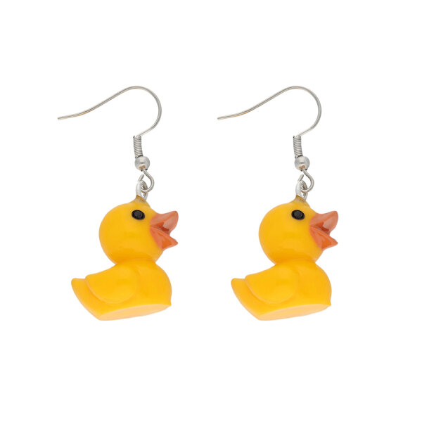 Ohrringe mit gelber Ente