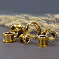 Flesh Tunnel - Gold - Kristall - Klar - Schutzschicht