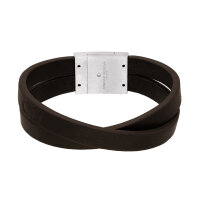 Leder-Armband 2-reihig mit Magnetverschluss