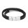 Leder-Armband 2-reihig mit Platte und Magnetverschluss