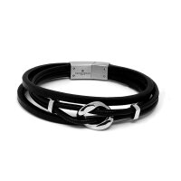 Leder-Armband 4-reihig mit Verzierung und...