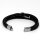 Leder-Armband 4-reihig mit Verzierung und Magnetverschluss aus Edelstahl