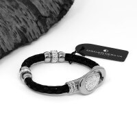 Stoff-Armband mit Perlen und Schlaufe als Magnetverschluss