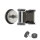 Piercing Fake Plug - Silber - Kristall - Eckig