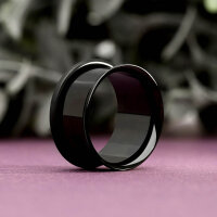 Single Flare Flesh Tunnel - Stahl - Schwarz
