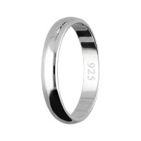 Ring - 925 Silber - Glänzend - 4 Breiten - Silber [08.] - Breite: 2mm - Ringgröße: 56
