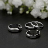 Ring - 925 Silber - Glänzend - 4 Breiten - Silber [08.] - Breite: 2mm - Ringgröße: 56