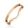Gewellter Ring aus Edelstahl - Farbe: rosegold - Größe: 48