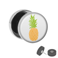 Silberner Fake Plug "Ananas"