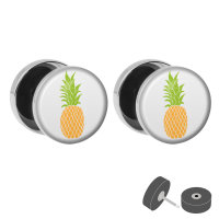 Silberner Fake Plug "Ananas"