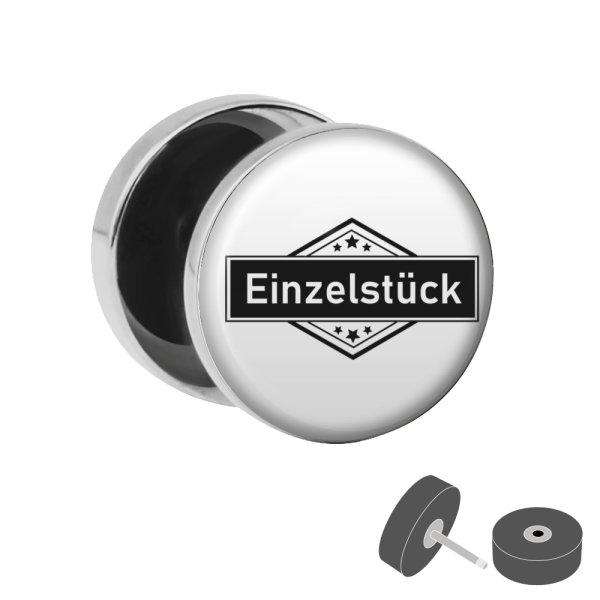 Silberner Fake Plug "Einzelstück" - Weiß