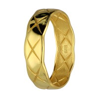Goldener 925 Sterling Silber Ring mit Kreuzen