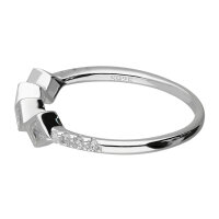925 Sterling Silber Ring mit eckigen Kristallen