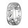Breiter 925 Sterling Silber Ring mit geometrischen Kristallen