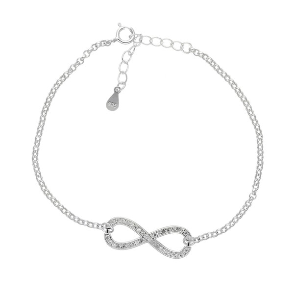 925 Sterling Silber Armband mit Unendlichkeitssymbol