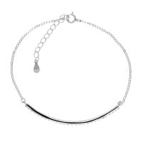 925 Sterling Silber Damen-Armband mit Kristallbogen